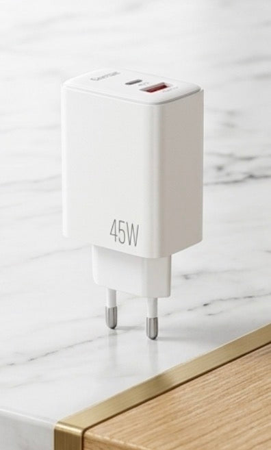 Geman Fast Charger 45W with Cable & Dual USB Ports