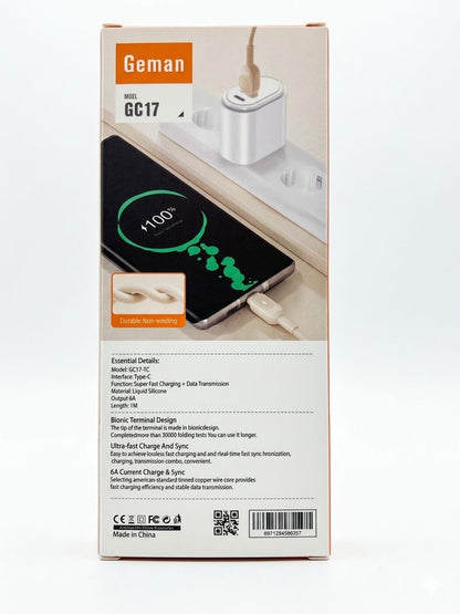 Geman 5A Super Fast Charging Elite USB Type-C Data Cable