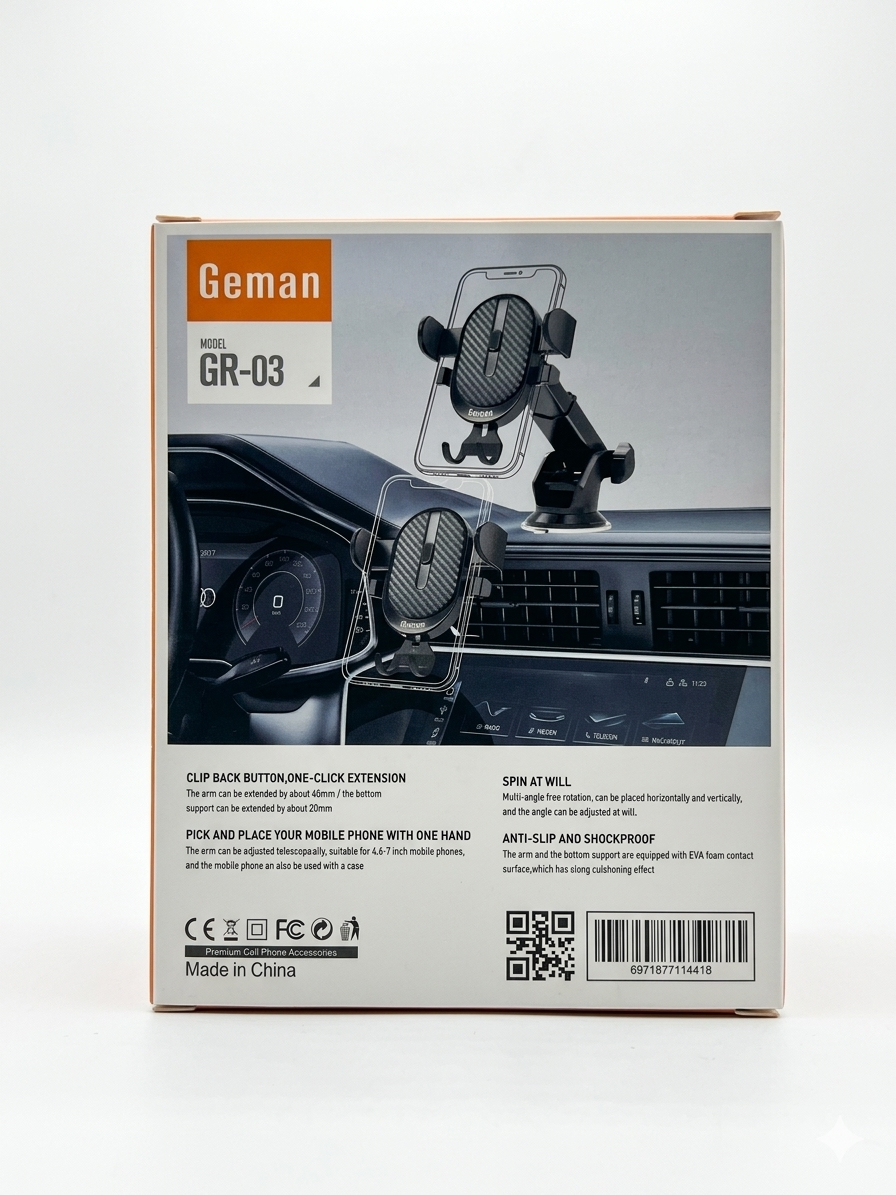 Geman GR-03 Universal Adjustable Car Mobile Holder with Long Arm