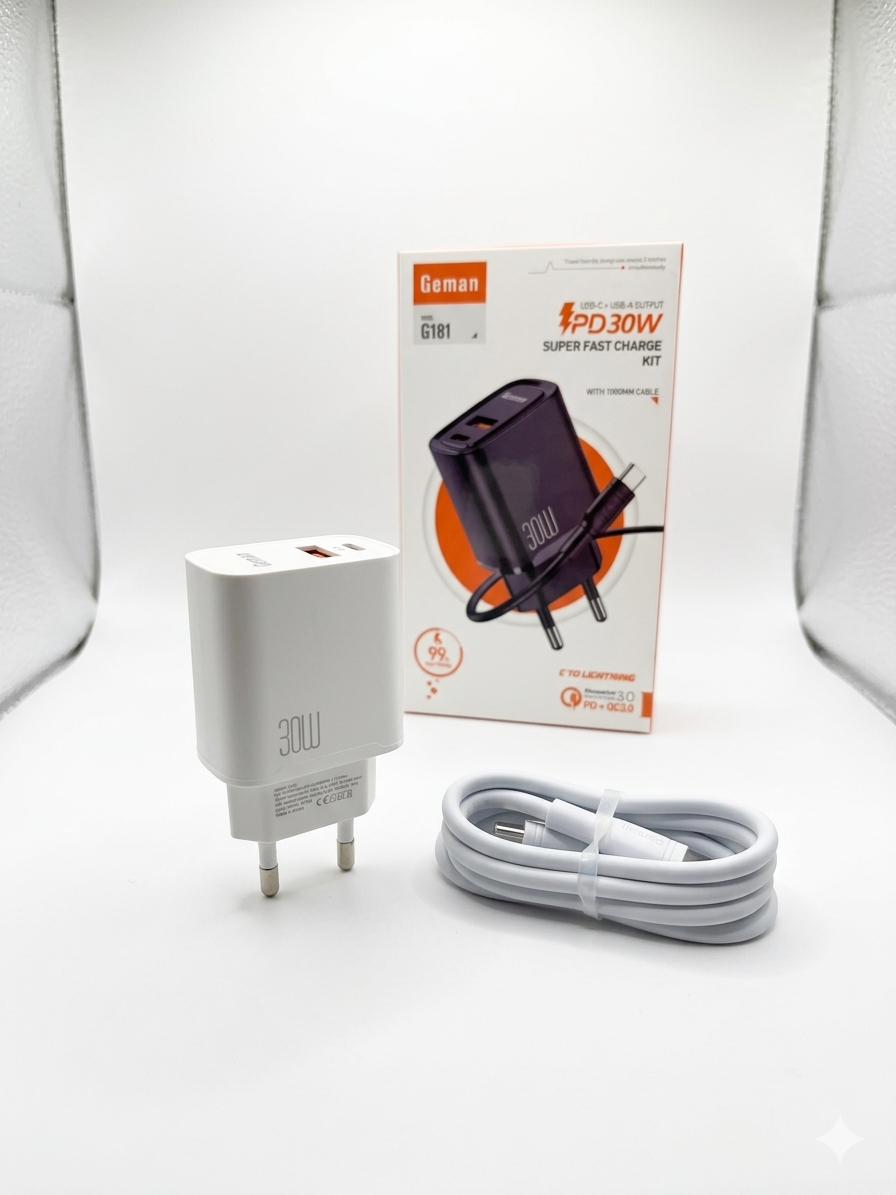 Geman Fast Charger 30W  Dual USB Ports G-181