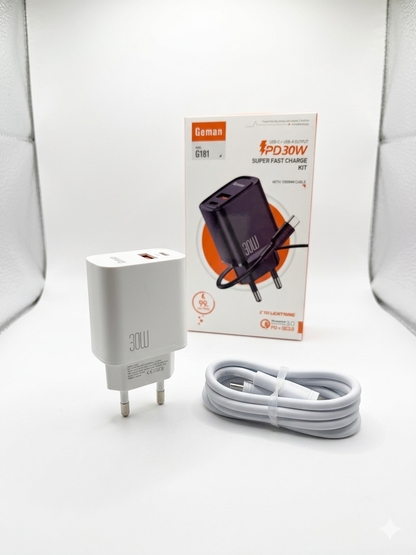 Geman Fast Charger 30W  Dual USB Ports G-181