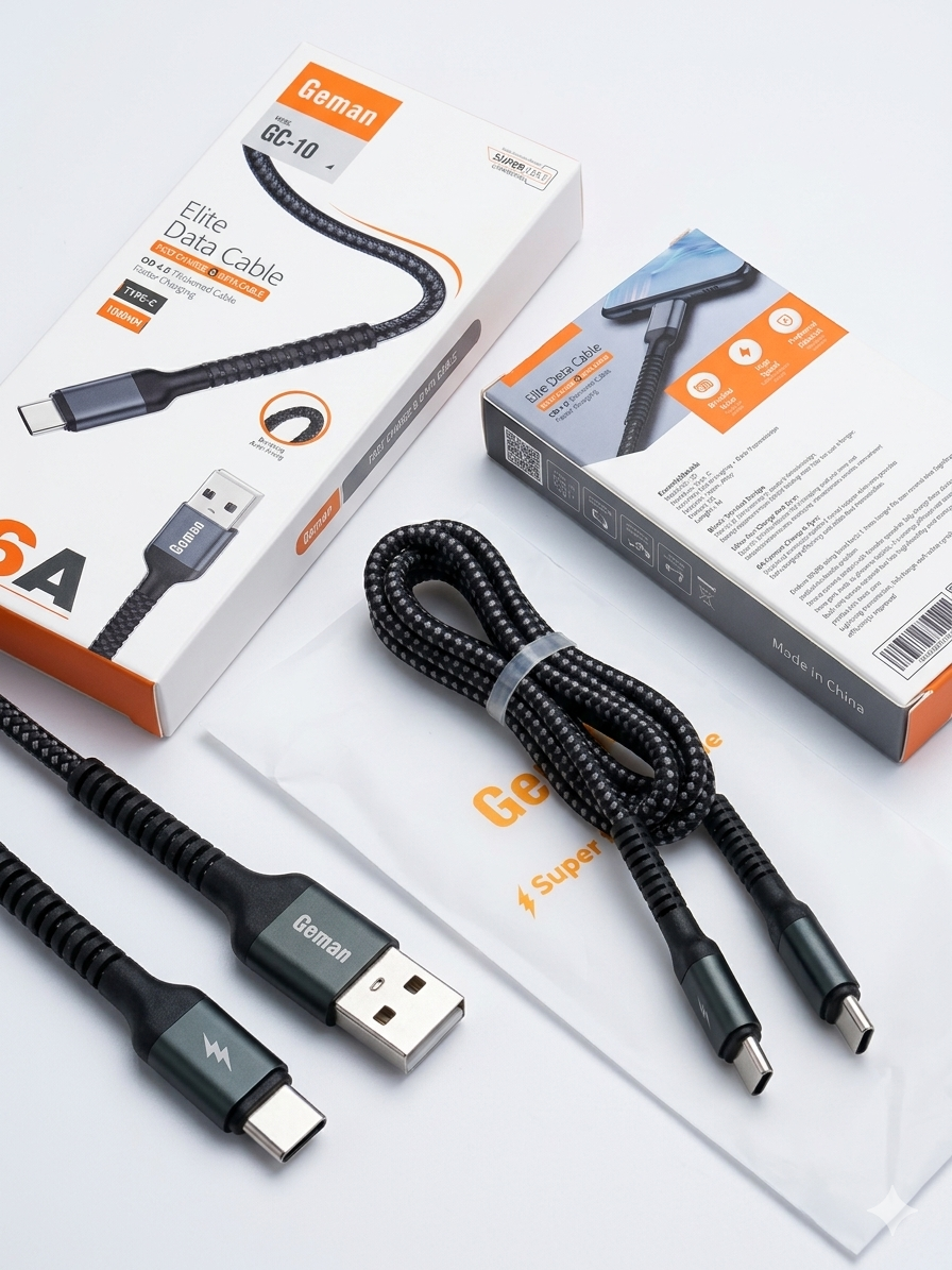 Geman 6A Super Fast Charging Elite USB Type-C Data Cable
