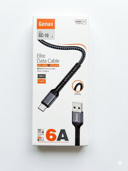 Geman 6A Super Fast Charging Elite USB Type-C Data Cable