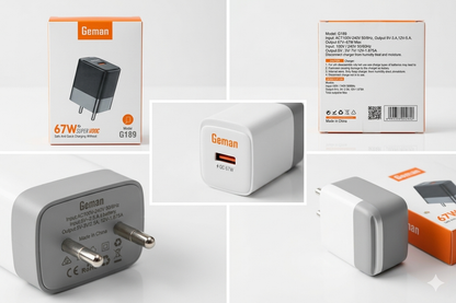 67W Super Fast Charger G189 – Type-C Turbo Flash Charger for Android & iPhone