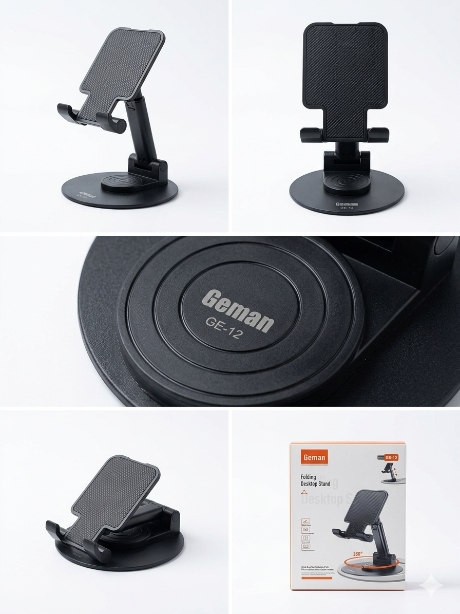 Geman 360° Aluminum Folding Desktop Phone Stand
