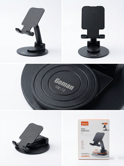 Geman 360° Aluminum Folding Desktop Phone Stand