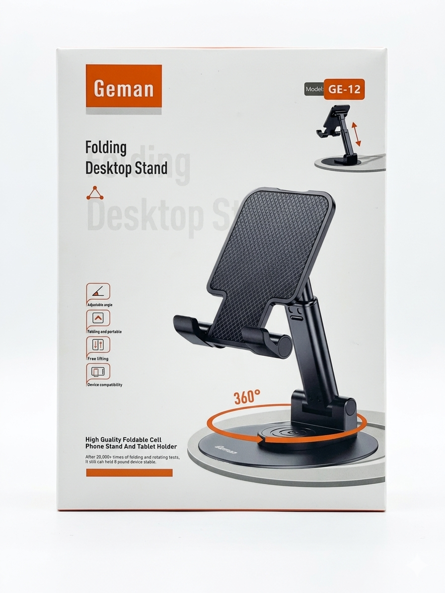 Geman 360° Aluminum Folding Desktop Phone Stand