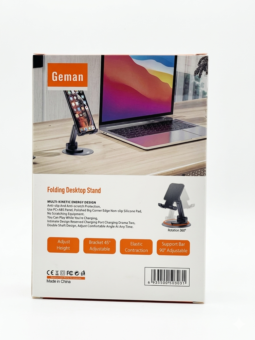 Geman 360° Aluminum Folding Desktop Phone Stand