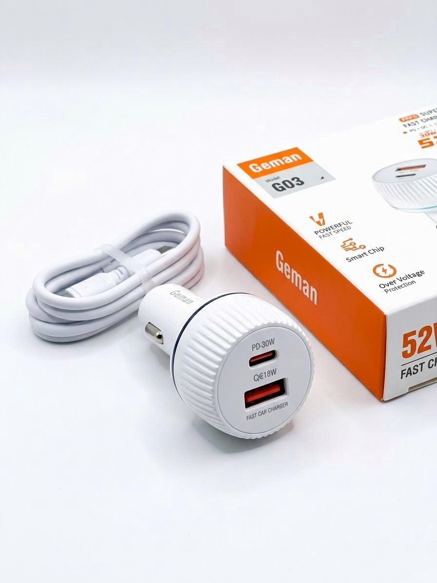 Geman Fast Car Charger dual USB